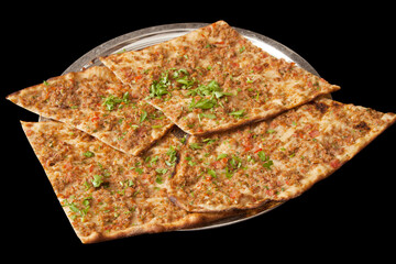 Turkish Pide - Konya Etli Ekmek Kebab with Minced Meat.