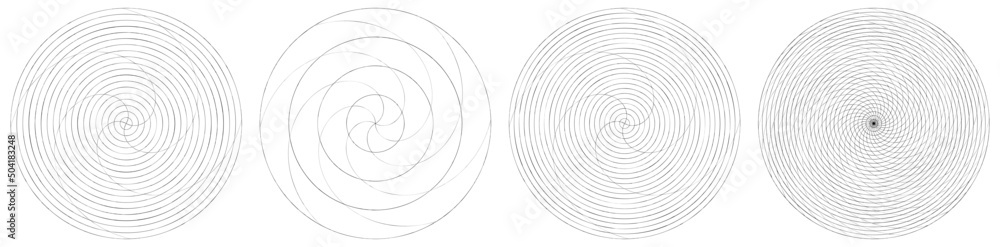 Poster abstract spiral, swirl and twirl element. volute, helix vector