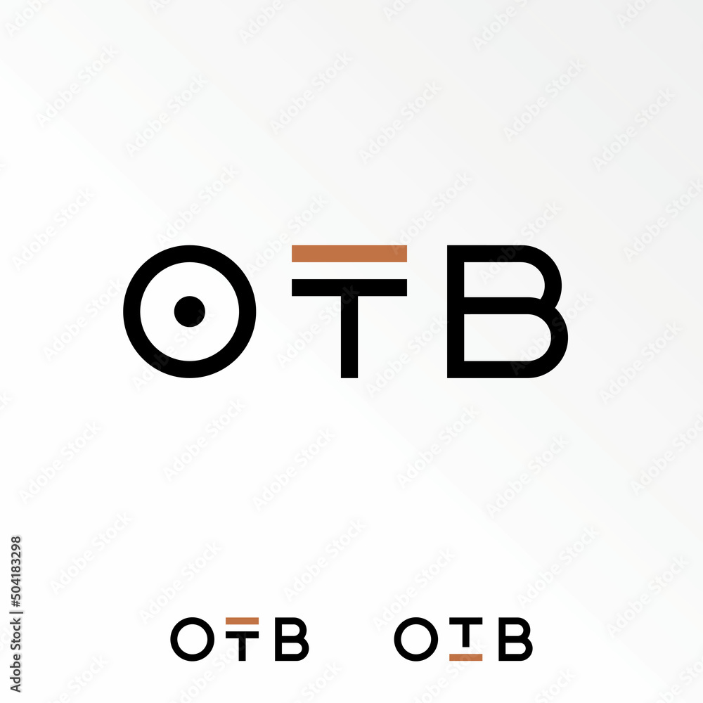 Poster unique letter or word otb sans serif font with cutting or split line image graphic icon logo design 