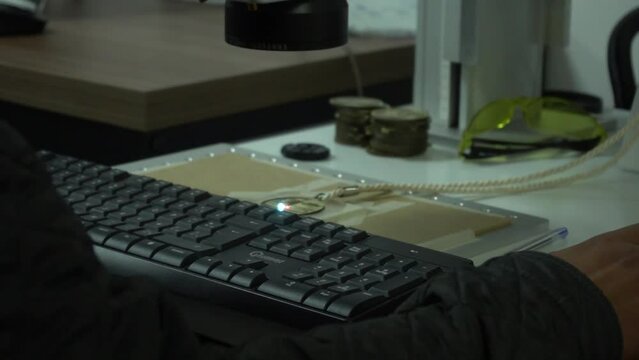 operating laser machine