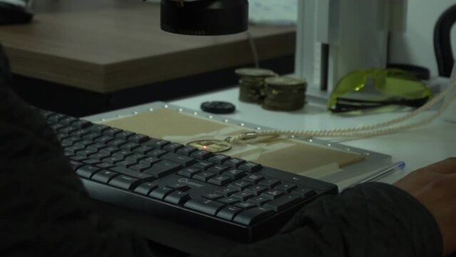 operating laser machine