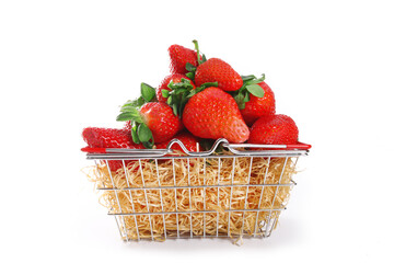fraise sur fond blanc