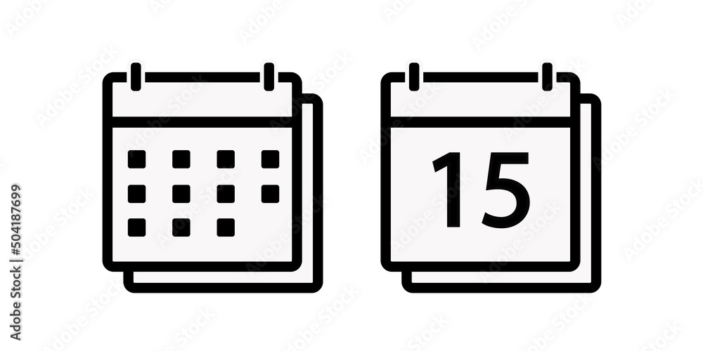 Poster calendar line icon vector. calender symbol. symbol for web site computer and mobile vector.