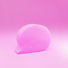 3d pink Empty  popup message. Vector illustration.