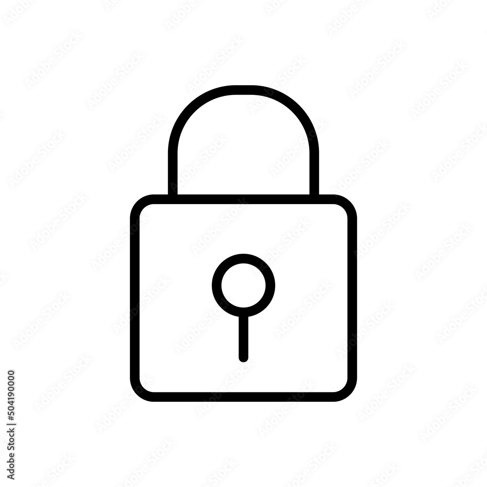 Poster padlock vector icon. vector sign in simple style isolated on white background.