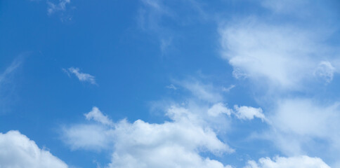 amazing blue background with light clouds 