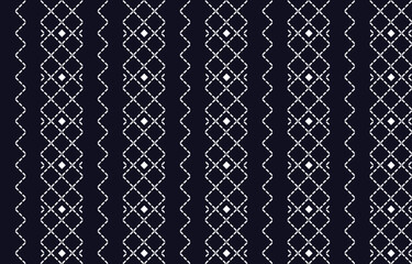 Geometric ethnic pattern seamless. Design for fabric, curtain, background, carpet, wallpaper, clothing, wrapping, Batik, fabric. Vector illustration.