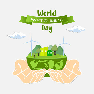 world environment day modern design of banner, voucher, coupons. Holiday background for branding, post, invitation, card, or flyer	