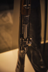 Old rifle on display