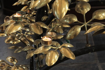 Amsterdam Westerkerk Church Burning Bush Candle Holder Detail, Netherlands