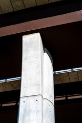 Detail of an elevated bridge on a highway