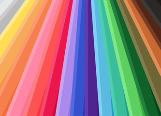 Abstract background of stripes of different bright colors
