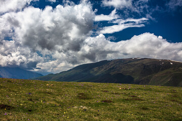clouds over the mountains