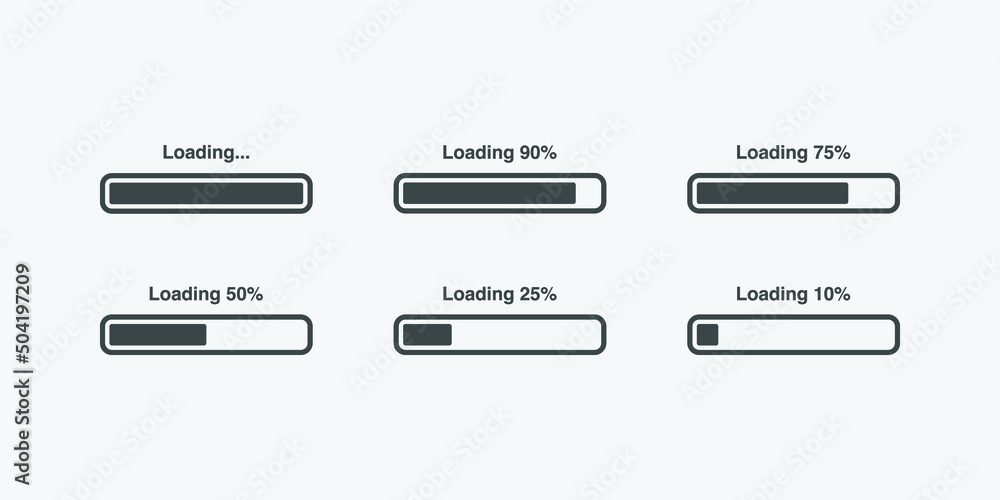 Poster set of loading icons. isolated loading icon vector design. designed for web and app design interface