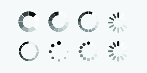 Set of loading icons. Isolated loading icon vector design. Designed for web and app design interfaces.