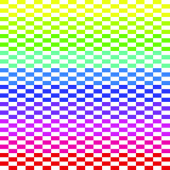 The fabric pattern, by using individual squares of gradation, creates a beautiful pattern.