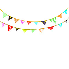 Decorative flags are used in various fun wedding celebrations, birthday parties, receptions.
