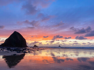 Coast at sunset