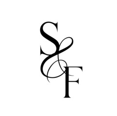 fs, sf, monogram logo. Calligraphic signature icon. Wedding Logo Monogram. modern monogram symbol. Couples logo for wedding