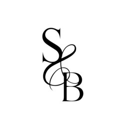 bs, sb, monogram logo. Calligraphic signature icon. Wedding Logo Monogram. modern monogram symbol. Couples logo for wedding