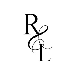 lr, rl, monogram logo. Calligraphic signature icon. Wedding Logo Monogram. modern monogram symbol. Couples logo for wedding