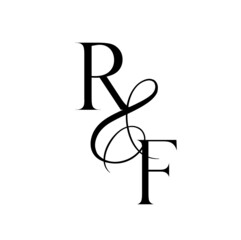 fr, rf, monogram logo. Calligraphic signature icon. Wedding Logo Monogram. modern monogram symbol. Couples logo for wedding