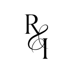 ir, ri, monogram logo. Calligraphic signature icon. Wedding Logo Monogram. modern monogram symbol. Couples logo for wedding