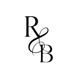 br, rb, monogram logo. Calligraphic signature icon. Wedding Logo Monogram. modern monogram symbol. Couples logo for wedding