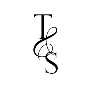 st, ts, monogram logo. Calligraphic signature icon. Wedding Logo Monogram. modern monogram symbol. Couples logo for wedding
