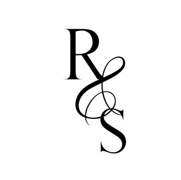 sr, rs, monogram logo. Calligraphic signature icon. Wedding Logo Monogram. modern monogram symbol. Couples logo for wedding