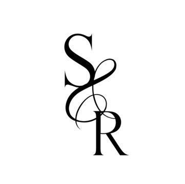rs, sr, monogram logo. Calligraphic signature icon. Wedding Logo Monogram. modern monogram symbol. Couples logo for wedding