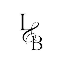 bl, lb, monogram logo. Calligraphic signature icon. Wedding Logo Monogram. modern monogram symbol. Couples logo for wedding