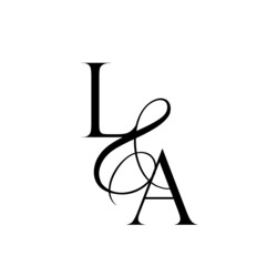 al, la, monogram logo. Calligraphic signature icon. Wedding Logo Monogram. modern monogram symbol. Couples logo for wedding