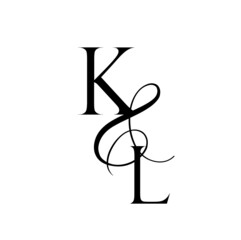 lk, kl, monogram logo. Calligraphic signature icon. Wedding Logo Monogram. modern monogram symbol. Couples logo for wedding