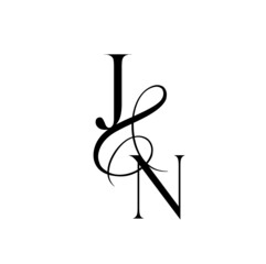 nj, jv, monogram logo. Calligraphic signature icon. Wedding Logo Monogram. modern monogram symbol. Couples logo for wedding