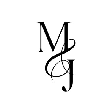 jm, mj, monogram logo. Calligraphic signature icon. Wedding Logo Monogram. modern monogram symbol. Couples logo for wedding