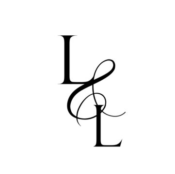 ll, ll, monogram logo. Calligraphic signature icon. Wedding Logo Monogram. modern monogram symbol. Couples logo for wedding