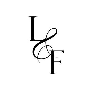 fl, lf, monogram logo. Calligraphic signature icon. Wedding Logo Monogram. modern monogram symbol. Couples logo for wedding