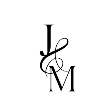 mj, jm, monogram logo. Calligraphic signature icon. Wedding Logo Monogram. modern monogram symbol. Couples logo for wedding