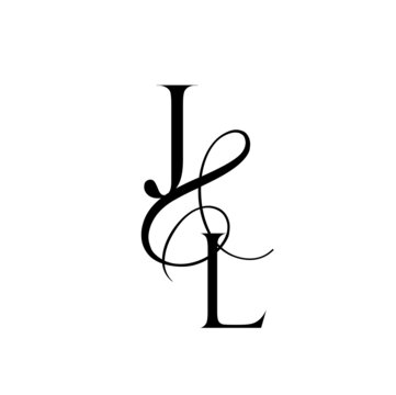 lj, jl, monogram logo. Calligraphic signature icon. Wedding Logo Monogram. modern monogram symbol. Couples logo for wedding