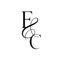 cf, fc, monogram logo. Calligraphic signature icon. Wedding Logo Monogram. modern monogram symbol. Couples logo for wedding