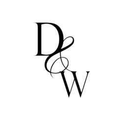 wd, dw, monogram logo. Calligraphic signature icon. Wedding Logo Monogram. modern monogram symbol. Couples logo for wedding