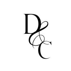 cd, dc, monogram logo. Calligraphic signature icon. Wedding Logo Monogram. modern monogram symbol. Couples logo for wedding