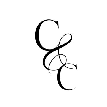 cc, cc, monogram logo. Calligraphic signature icon. Wedding Logo Monogram. modern monogram symbol. Couples logo for wedding