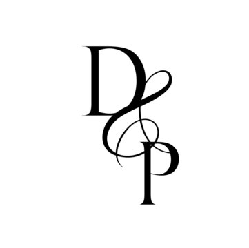 pd, dp, monogram logo. Calligraphic signature icon. Wedding Logo Monogram. modern monogram symbol. Couples logo for wedding