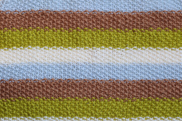 textile wallpaper, stitch knitted in stripes of  different colors