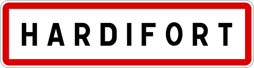 Panneau entrée ville agglomération Hardifort / Town entrance sign Hardifort