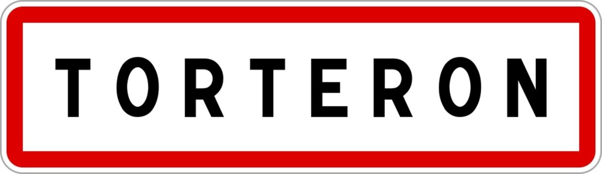 Panneau entrée ville agglomération Torteron / Town entrance sign Torteron