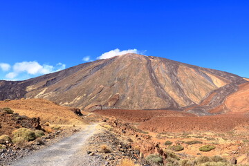 Panorama view on island of Tenerife to the volcano Pico del Teide