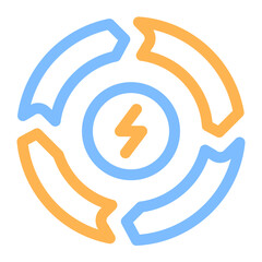 energy colored line icon